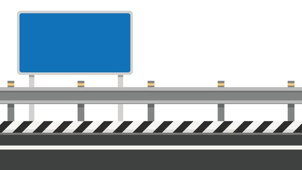 Road side vector. wallpaper. free space for text. copy space. Road fence. vector