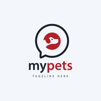dog logo vector, my pets logo template inspiration. vector