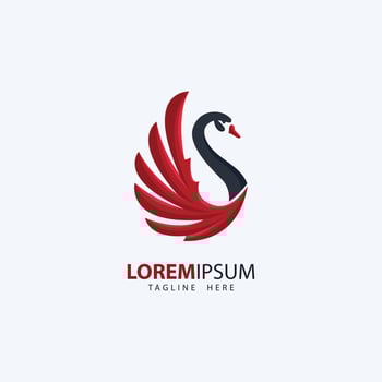 swan logo vector, logo template inspiration. vector