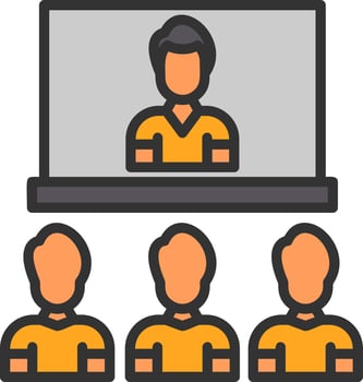 Video Conference Vector Icon Design