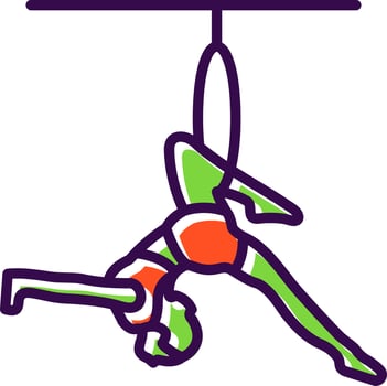 Trapeze Artist Vector Icon Design