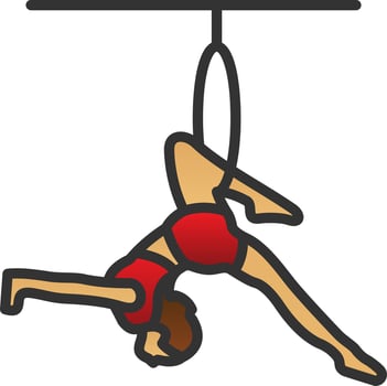 Trapeze Artist Vector Icon Design
