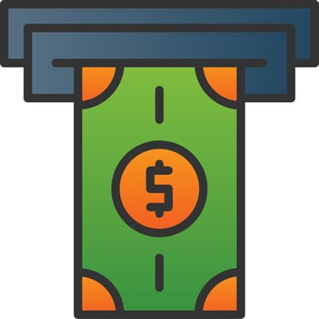 Money Withdrawal Vector Icon Design