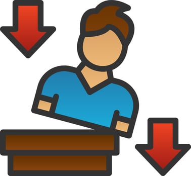 Falling Vector Icon Design