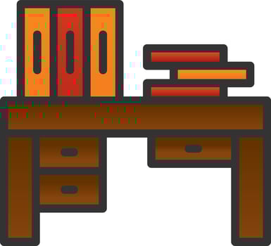 Office Table Vector Icon Design