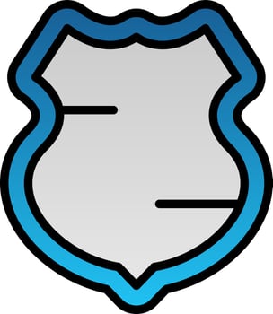 Police Shield Vector Icon Design
