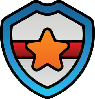 Police Badge Vector Icon Design