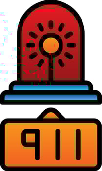 911 Call Vector Icon Design