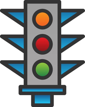 Traffic Signal Vector Icon Design