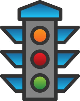 Traffic Lights Vector Icon Design
