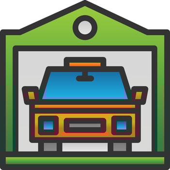 Garage Vector Icon Design