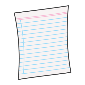 Aesthetic Paper Sheets Bullet Journal Back To School png