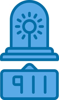 911 Call Vector Icon Design
