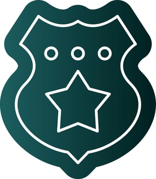 Police Badge Vector Icon Design