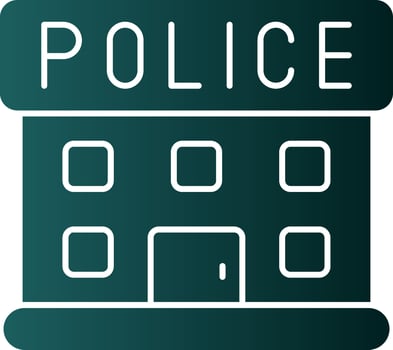 Police Station Vector Icon Design