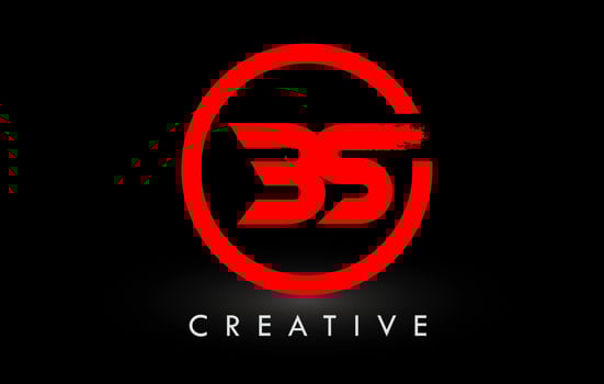 Red BS Brush Letter Logo Design. Creative Brushed Letters Icon Logo. vector