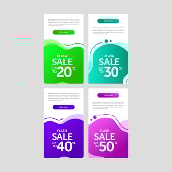 Modern and Colorful Fluid Banner Sale vector