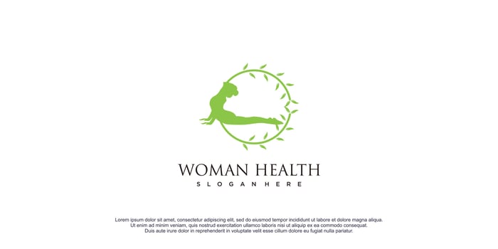 Women health logo icon vector illustration for health and relaxation business
