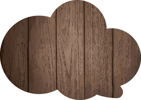 Wooden Speech Bubble Crop-out Icon png