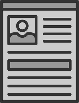 Curriculum Vector Icon Design