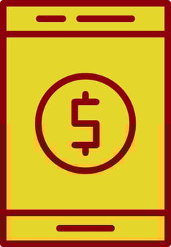 Online Money Vector Icon Design