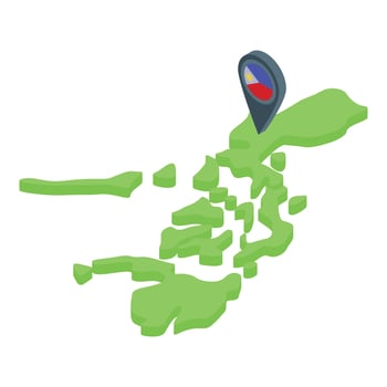 Philippines teritory icon isometric vector. Travel summer vector