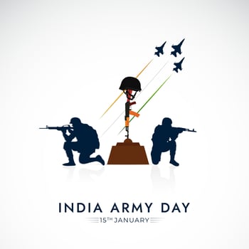 Indian army day 15 January social media post vector