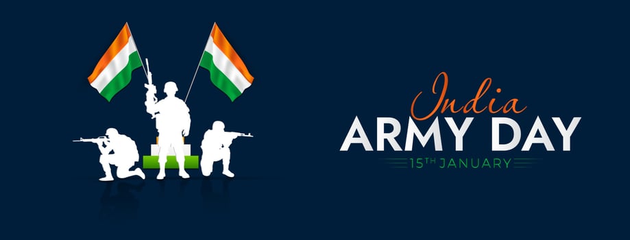 Indian army day 15 January social media post vector