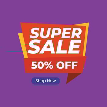 Special offer banner, hot sale vector
