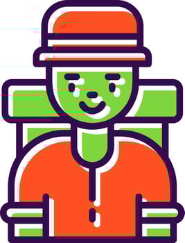 Traveller Vector Icon Design