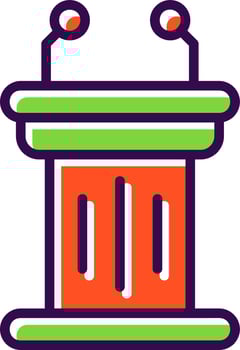 Tribune Vector Icon Design