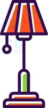 Floor Lamp Vector Icon Design