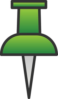 Push Pin Vector Icon Design