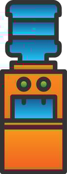 Water Dispenser Vector Icon Design
