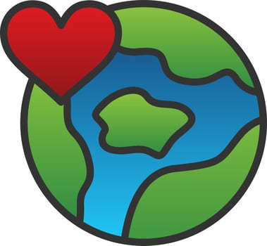 Save The World Vector Icon Design