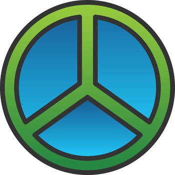 Peace Symbol Vector Icon Design