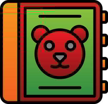 Childrens Book Vector Icon Design