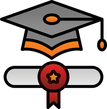 Graduation Vector Icon Design
