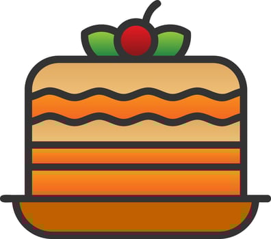 Cake Vector Icon Design