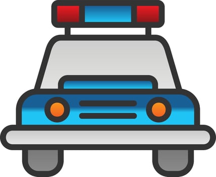 Police Car Vector Icon Design
