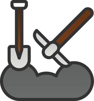 Digging Vector Icon Design