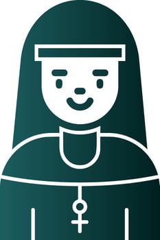 Nun Vector Icon Design
