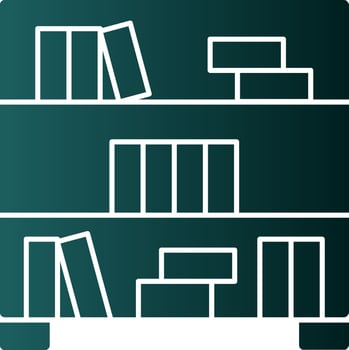 Bookshelf Vector Icon Design