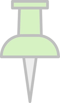 Push Pin Vector Icon Design