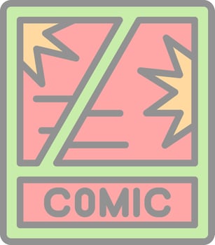 Comic Book Vector Icon Design