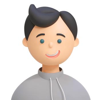 Happy smiling young man avatar. 3d portrait of a man, cartoon character, people. Illustration isolated on transparent background png