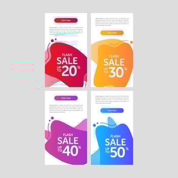 Modern and Colorful Fluid Banner Sale vector