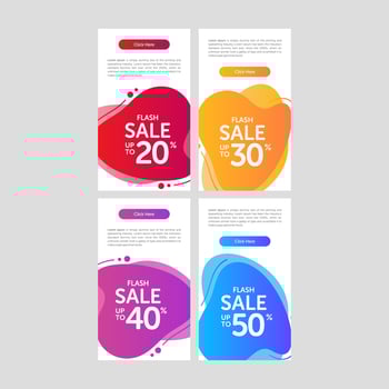 Modern and Colorful Fluid Banner Sale vector