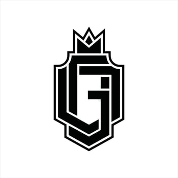 GD Logo monogram design template vector