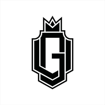 GU Logo monogram design template vector